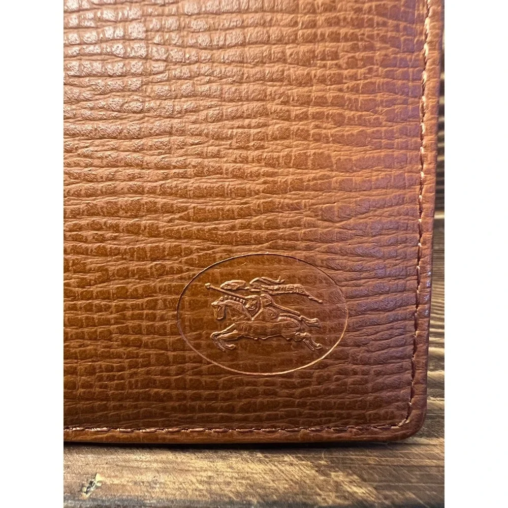 Burberrys of London Vintage Tan Leather Bifold Wallet with Box‎